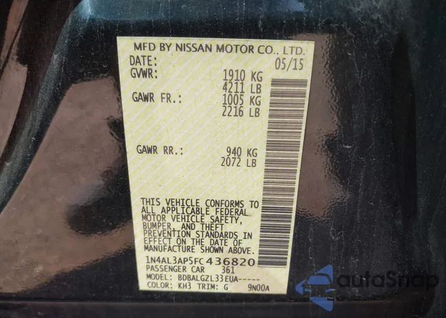 1N4AL3AP5FC436820: 42803597