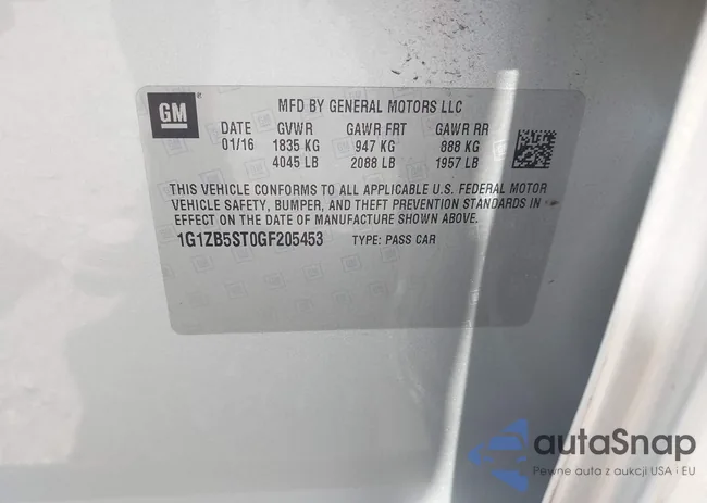 1G1ZB5ST0GF205453: 42803737