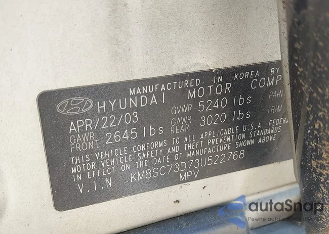 KM8SC73D73U522768: 42803760