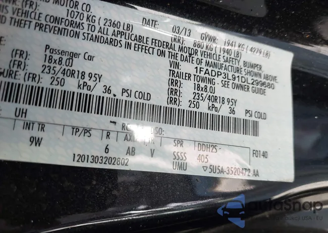 1FADP3L91DL299680: 42803809