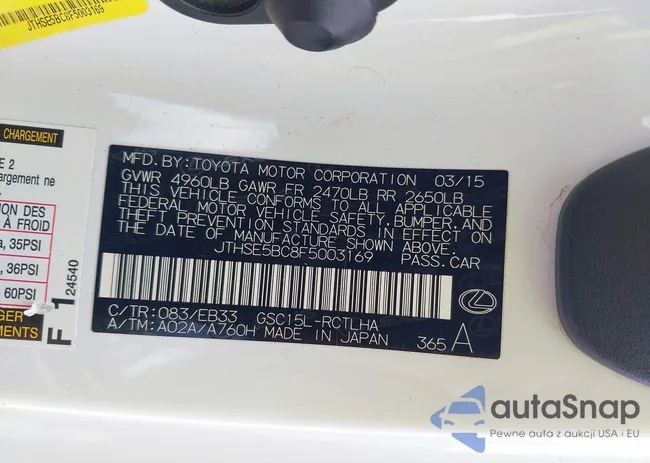 JTHSE5BC8F5003169: 42803871