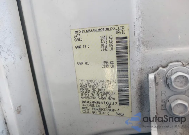 1N4AL2APXBN410237: 42804993