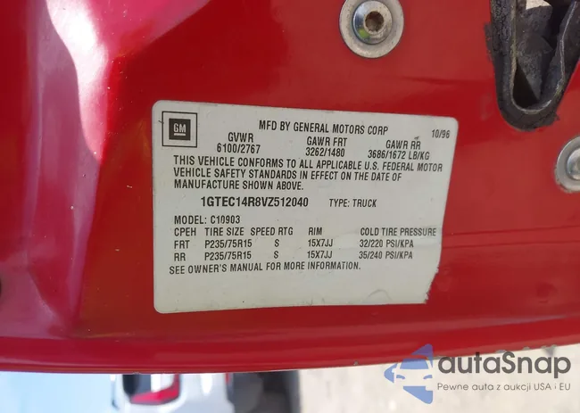 1GTEC14R8VZ512040: 42805004