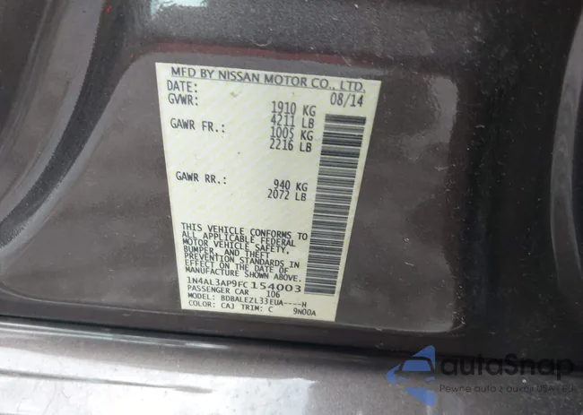 1N4AL3AP9FC154003: 42805211