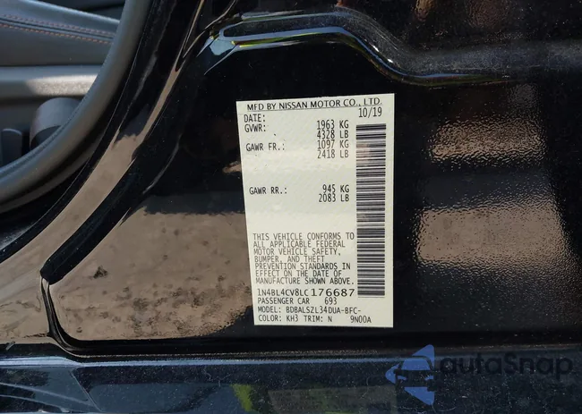 1N4BL4CV8LC176687: 42805338