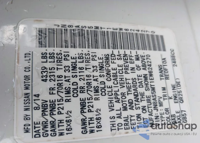 JN8AS5MT1EW624270: 42805467