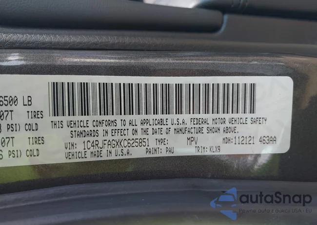 1C4RJFAGXKC625851: 42804845