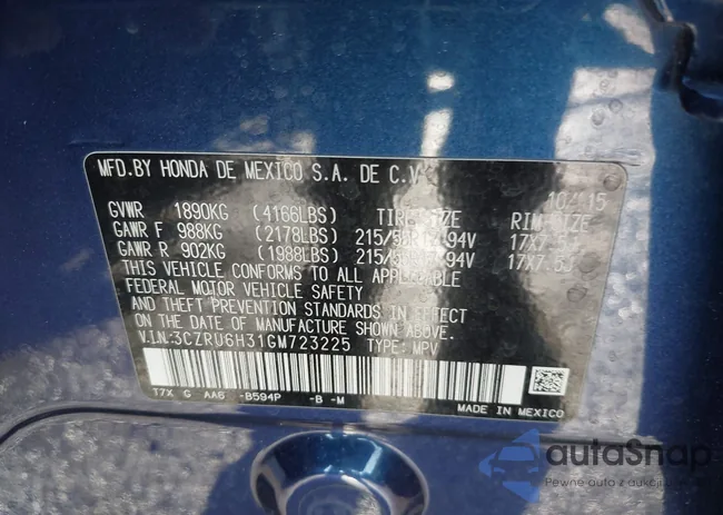 3CZRU6H31GM723225: 42805985