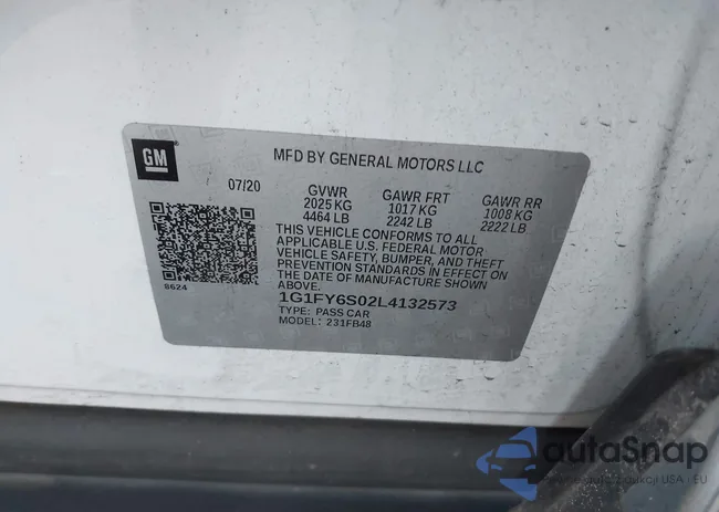 1G1FY6S02L4132573: 42806097