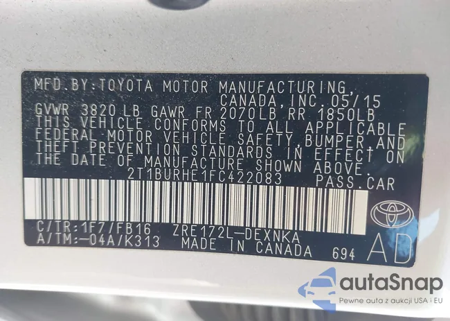 2T1BURHE1FC422083: 42806279