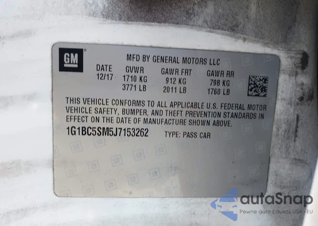 1G1BC5SM5J7153262: 42806479