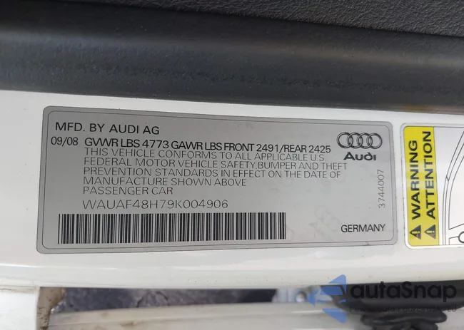 WAUAF48H79K004906: 42806506