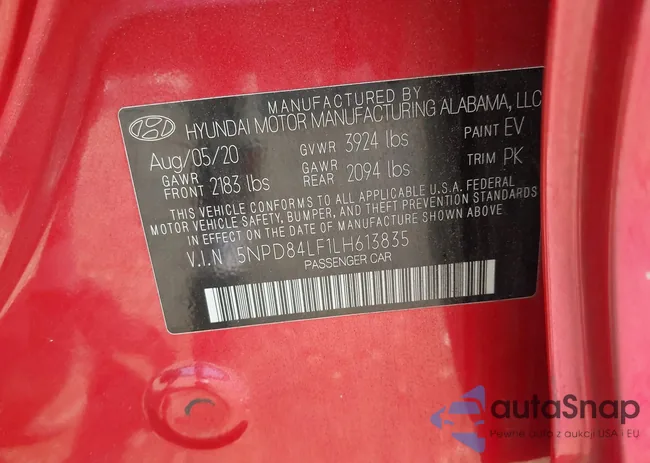 5NPD84LF1LH613835: 42806540