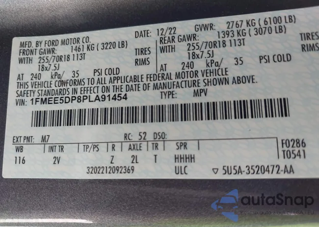 1FMEE5DP8PLA91454: 42805631