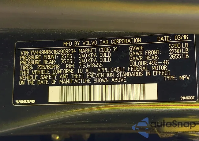 YV449MRK1G2909234: 42807040