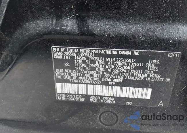 2T3BF4DV0BW132727: 42807059