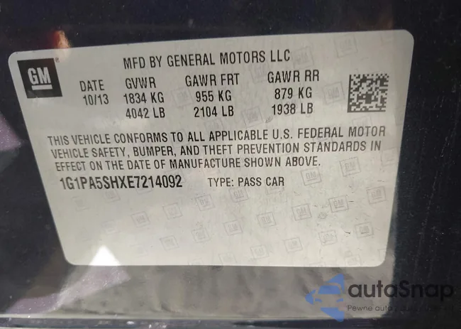 1G1PA5SHXE7214092: 42807138