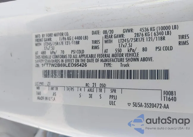 1FT7W2B69LED95426: 42807206