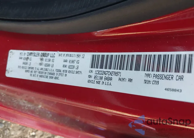 1C3CDZAG7CN270971: 42807250