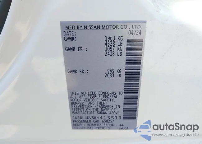 1N4BL4DV5RN415513: 42807261