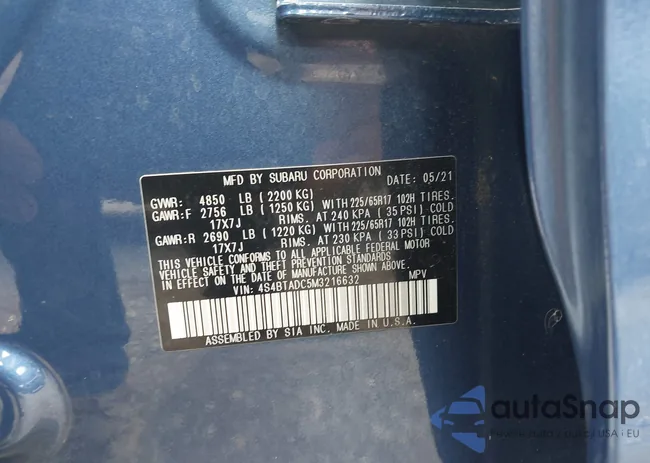 4S4BTADC5M3216632: 42807301