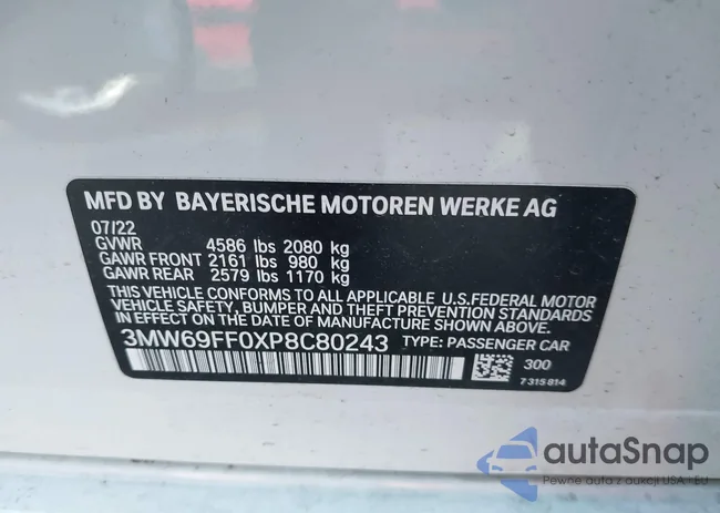 3MW69FF0XP8C80243: 42807337