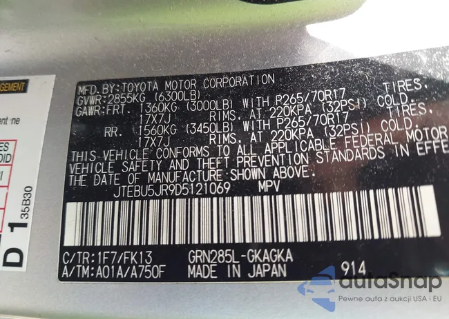 JTEBU5JR9D5121069: 42807350