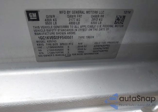 1GC1KVEG0FF549561: 42807388