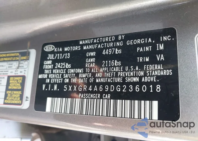 5XXGR4A69DG236018: 42807423