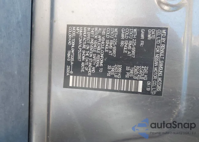 KNMAT2MVXLP521557: 42807474