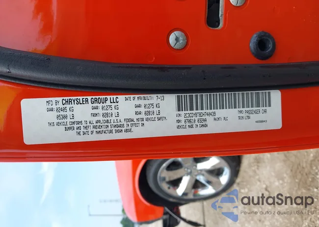 2C3CDYBT8DH740439: 42807521