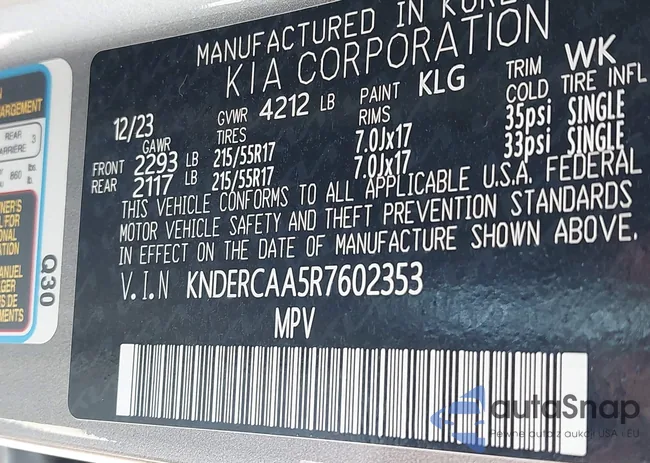 KNDERCAA5R7602353: 42807535