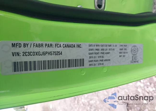 2C3CDXGJ6PH575254: 42806600