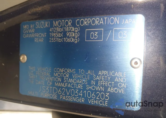 JS3TD62V034106203: 42806634