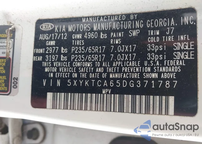 5XYKTCA65DG371787: 42806658