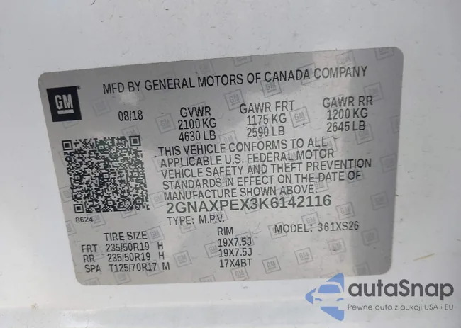 2GNAXPEX3K6142116: 42806660