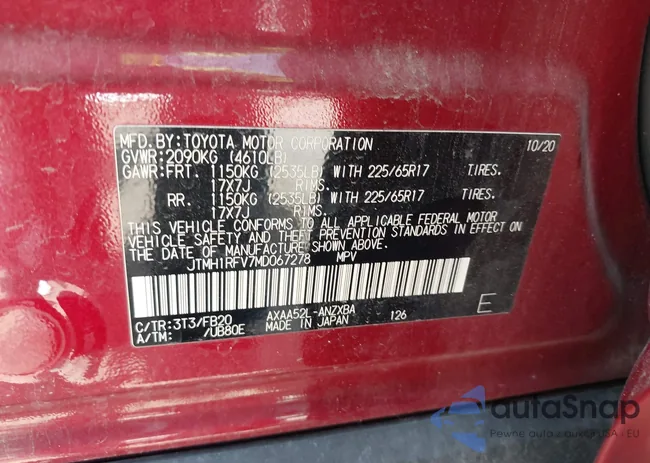 JTMH1RFV7MD067278: 42806750