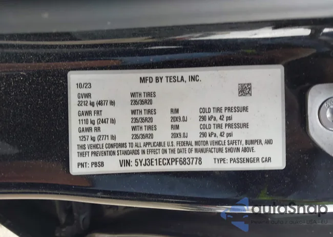 5YJ3E1ECXPF683778: 42806799