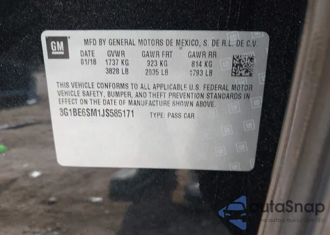 3G1BE6SM1JS585171: 42808056