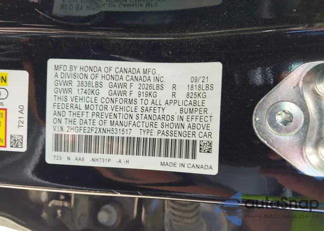 2HGFE2F2XNH531517: 42808188