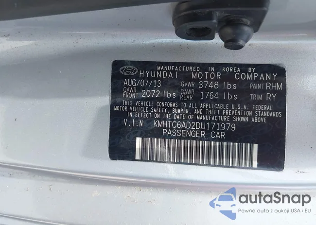 KMHTC6AD2DU171979: 42808238