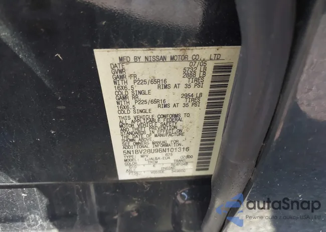 5N1BV28U96N101316: 42808308