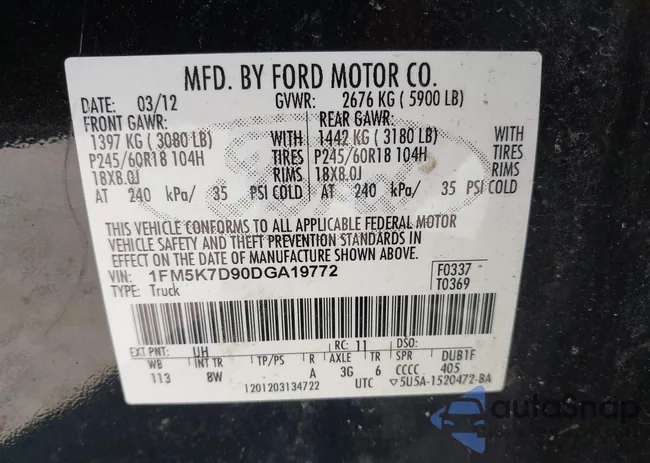 1FM5K7D90DGA19772: 42808495