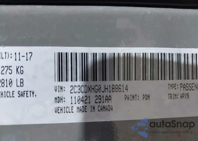 2C3CDXHG0JH188614: 42807655