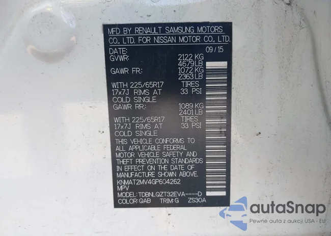 KNMAT2MV4GP604262: 42807741