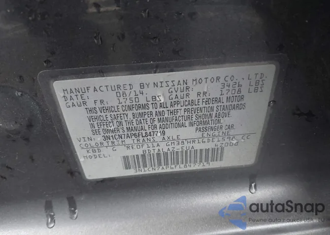 3N1CN7AP6FL847719: 42807831