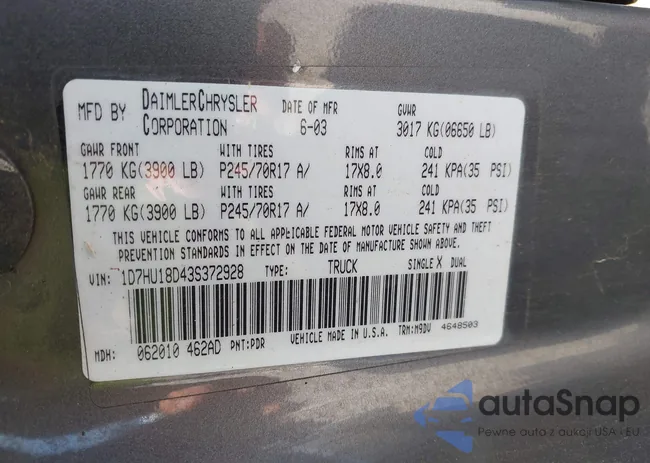 1D7HU18D43S372928: 42807926