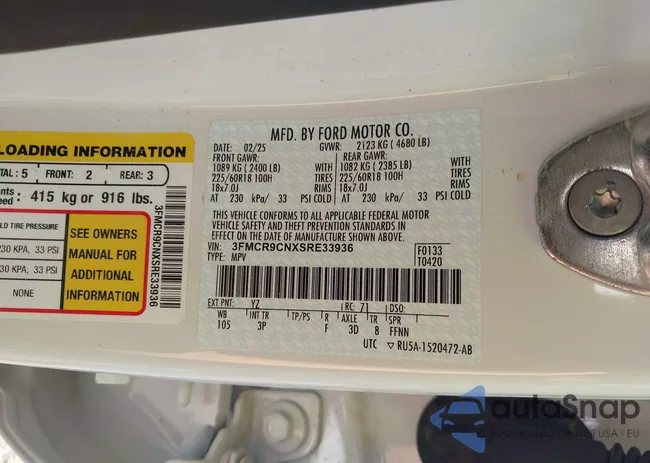 3FMCR9CNXSRE33936: 42809431