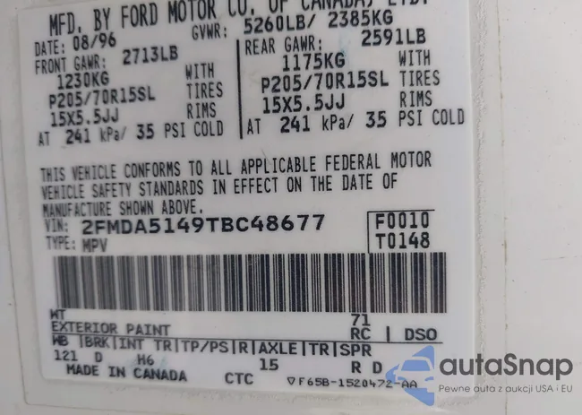 2FMDA5149TBC48677: 42808634