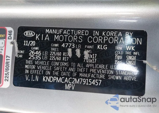 KNDPMCAC2M7915457: 42808873